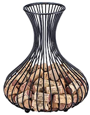 Lurrose Weinkorken-Halter aus Metall, Weinverschluss, Aufbewahrungskorb, Champagner-Kork-Sammlerbehälter, Handwerk, Dekoration für Zuhause, Büro, Bar