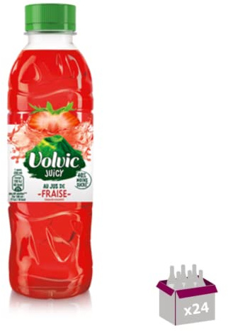 Volvic eau à la fraise 24 x 50cl