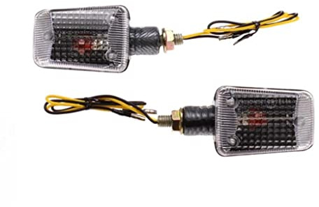 Streetparts24 Mini Blinker Set Vorne Hinten Carbon 12V E-geprüft passend für Motorrad, Roller, 2 Stück