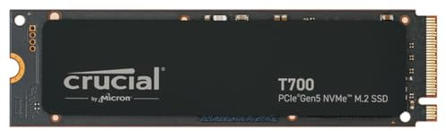 Crucial T700 4TB SSD PCIe Gen5 NVMe M.2 Interne SSD, bis zu 12.400MB/s, Microsoft DirectStorage, PCIe 4.0 abwärtskompatibel, Solid State Drive - CT4000T700SSD3