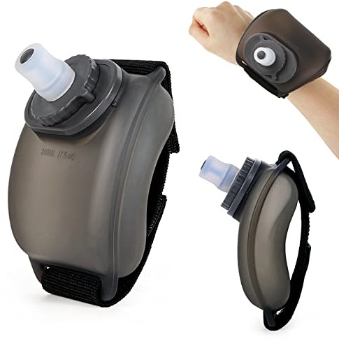 nohlerlife Hand-Trinkflasche mit 7 oz/200 ml Wasserflasche, weiches Silikon BPA-frei Handgelenk Sportflasche für Hydratation Fitness, Laufen, Fahrrad, Outdoor Wandern, Radfahren