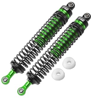 GPM Upgrades Aluminum 6061-T6 Rear Adjustable Spring Dampers for 1/10 4Wd Hammer Rey U4 Rock Racer（LOS03030） RC Car (Green)