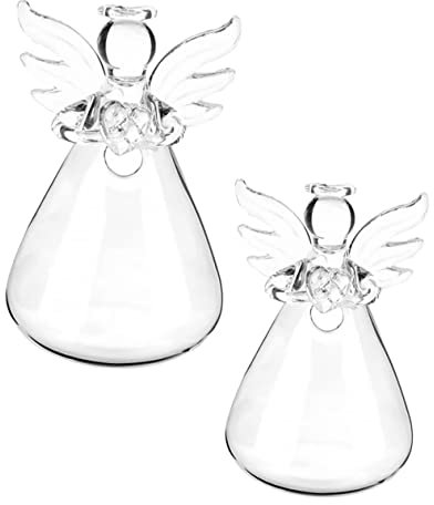 Warmhm 2stücke Transparente Glasvase Europäischer Stil Hydroponischer Glasblumengefäß Kreative Desktop-vasen Für Büro Wohnzimmer Dekoration Kleines Blumenarrangement