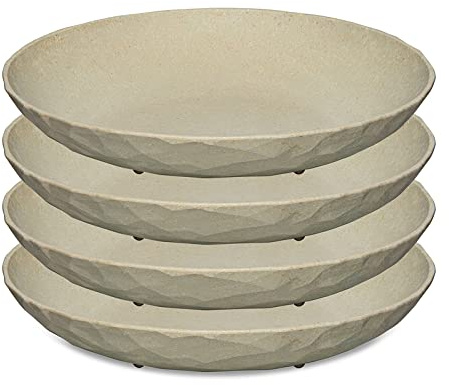 Koziol Tiefer Teller 22 cm 4er-Set CLUB PLATE Suppenteller Kunststoff Sand