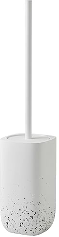 Gedy Layla Escobillero Baño Suelo Resina Blanco Speckle Cerdas Nylon | L9,4xP9,4xH41,5cm | Resina blanco speckle | Cerdas nylon | Sin instalación | Artístico