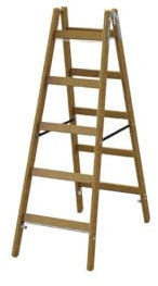 PHSPSL25 Holz-Sprossen-Stehleiter 2x5 PROTEC.Class PHSPSL25