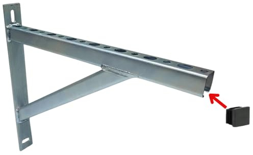 Schwerlastkonsole Wandausleger Wandträger Schwerlastträger Träger Schienenkonsole, Auslegerkonsole, Regalbodenträger, verzinktem Stahl, 400-900 mm (500 mit endkappe)