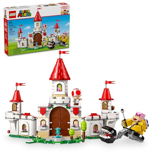 Lego Super Mario Battle with Roy at Peach's Castle, Personnage Nintendo Mario pour Enfants, Jouet château et Ensemble d'aventure, Cadeau Super Mario pour Filles, garçons et Joueurs à partir de 7 Ans,