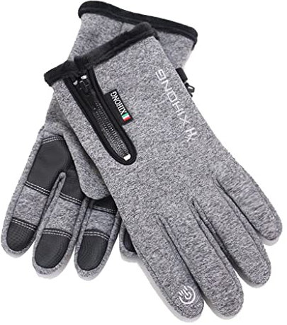 Winddichte Thermohandschuhe für Herren, Touchscreen-Winter-Laufhandschuhe – rutschfeste Fahrradhandschuhe für Outdoor-Sport, Fahren, Arbeiten