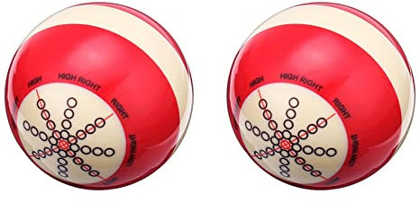 ISTOVO 2 Stücke 57mm Dauerhaft Rot Harz Billard Spot Bad Snooker Praxis Training Queue Bälle Sport für Anfänger