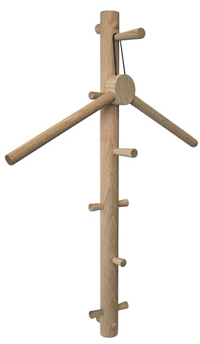 HOME It® Garderobenleiste zur Wandmontage 60,5 x 12 x 9 cm aus natürlicher Eiche