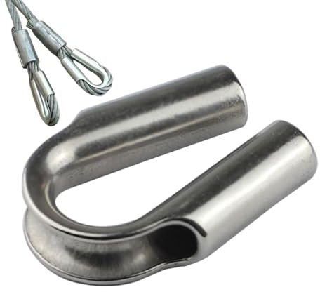 Drahtseilkausche,Seilkausche,Fingerhut aus Edelstahl - Sicherheitskausche für Drahtseilkabel, Drahtseilkettenkausche, Seilkausche