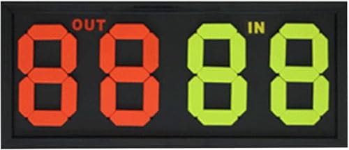 OJXIER Fußball-Auswechseltafel, manuelle Fußball-Auswechseltafel, 4-stellig, Aus- und Einbau für Leichtathletik und Wettkampf, Fußball-Auswechseltafel
