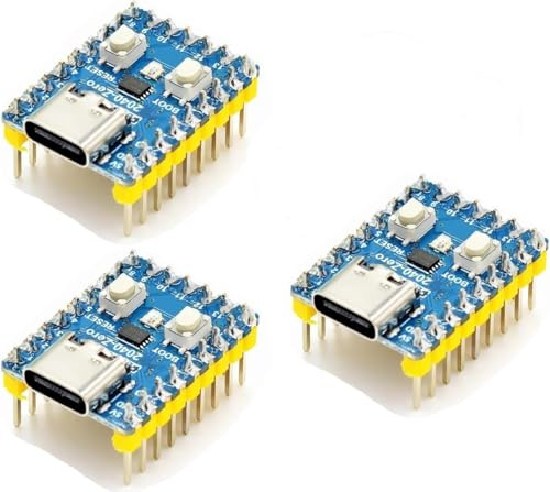 DUBEUYEW 3 Pcs Raspberry Pi 2040-Zero Mini Placa de microcontrolador basada en Arm Cortex M0+ de Doble núcleo Raspberry-Pi 2040 Procesador para C/C++/Python (Soldado)