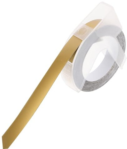 POPETPOP Manuelle 3d-prägeetikettenrolle 9mm Gold Selbstklebendes Etikettenband Reißfestes Prägeband Für Manuelle Etikettendrucker Beschreibbar Und Wiederverwendbar Vielseitig Einsetzbar