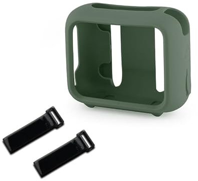 XBERSTAR Custodia protettiva in silicone per altoparlante JBL GO4, custodia protettiva portatile in silicone con staffa fissa (verde)