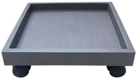 Carrito de flores con ruedas para interiores y exteriores, 32 cm, herramienta de jardín gris para una fácil movilidad y exhibición de plantas