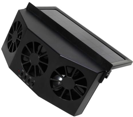 Alipis Solar Car Ventilation Fan Efficient Air Circulation Exhaust System Compact Design for Quick Cooling for High Temperatures Humidity Durable Reliable Performance