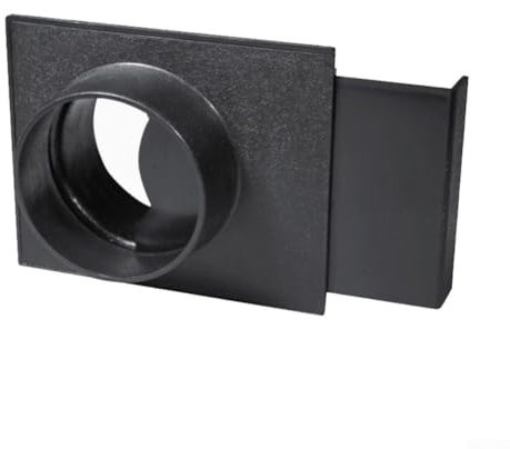 100Mm Duct Connector Flange, Dustproof Air Ventilation Pipe Adaptor For Dust Extraction Systems, 3-way Valve Design, 260 * 139 * 100MM, Black