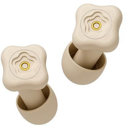 Bouchons d'Oreilles Anti Bruit – Souples avec Réduction de Bruit Jusqu’à 50 dB – Confort Maximum – Idéal pour Dormir, Concert, Voyage, Anti Ronflement – Avec Étui de Rangement (BEIGE, Taille unique)
