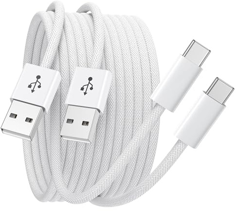 NIBIKIA USB C Kabel 1M [2 Stück] 3.1A Ladekabel USB C Schnellladekabel | USB A auf USB C Kabel Mit iPhone 17/16/15 Pro Max,Galaxy S24/S23/S22/S21, Note 10, Huawei P40/P30, Google Pixel