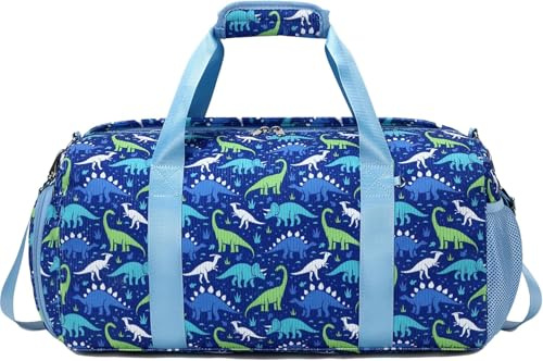 Bolsa de Deporte y Fitness Niño Piscina Pana Dinosaurio Bolsa Deportiva Gimnasio Infantil con Compartimento para Zapatos