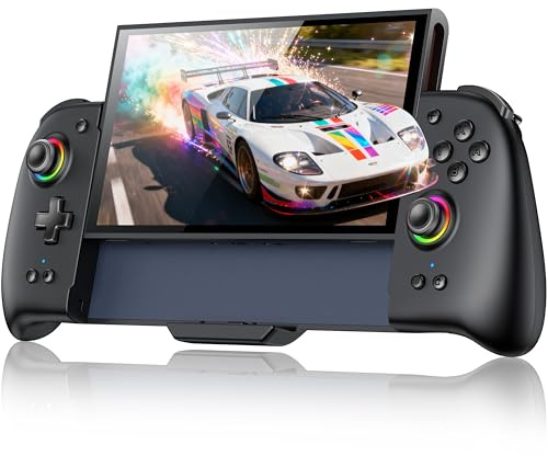Mando inalámbrico Switch 2, mando pro con joystick de efecto Hall, mando de una pieza para Switch 2 Joy Con, mando de repuesto con RGB/4 ranuras para tarjetas/eje giroscópico/Turbo/Vibración dual