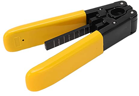 ANKROYU Pelacables de fibra óptica Alicates pelacables de precisión de acero reforzado profesional para cable óptico 1/2 Mango de PVC Ligero Tamaño pequeño Fácil de operar