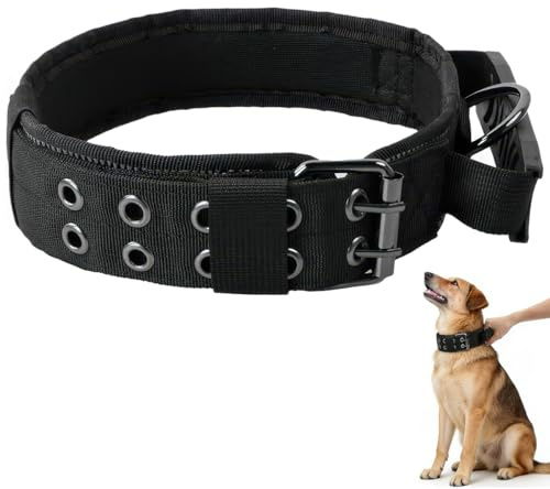 Rairsky Collar Táctico Perro, para Perro Grande y Medianos (Negro, XL)