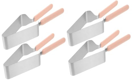Gadpiparty Set 4 Pezzi Tagliapasta per Torte in Acciaio Resistente Paletta e Clip per Tagliare e Servire Fette Uniformi Utensile per Torte di Compleanno e Occasioni Speciali