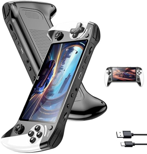 SakerPlus Retro Games Console, Retro Handheld Game Console, X9 Handheld Emulator with HD 5.5Inch IPS Screen, 5000+ Classic Video Games with Smart Save and 10+ Emulators, 2.4G Wireless Gamepads(1Pc)