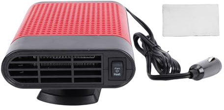 Naroote Ventilador Calefactor para Automóvil, Desempañador de Parabrisas Portátil de 24v con Diseño de Cabezal Giratorio de 90° y 360°, para Dormitorios, Oficinas y Dormitorios