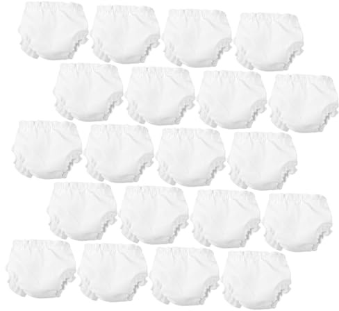 Gogogmee 20 Stück Elastische Puppenunterwäsche 10 Zoll Hautfreundliche Waschbare Puppenhöschen für Mädchen Puppenzubehör zum Anziehen