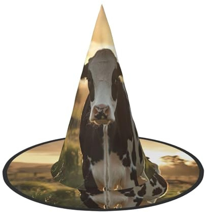 PPHGUT Sombrero de fiesta de carnaval con estampado de vaca lechera para adultos, disfraz de cosplay, reuniones familiares, eventos