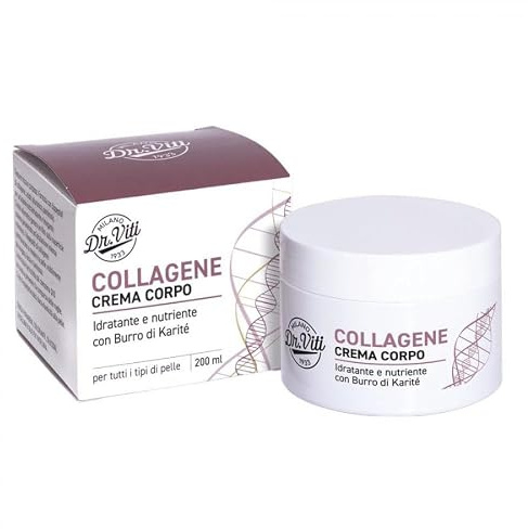 Dr. Viti Collagene - Crema corpo nutriente ed elasticizzante per la pelle secca, 200 ml