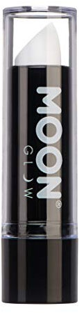 Moon Glow Neon UV-Lippenstift, leuchtender neonfarbener Lippenstift, leuchtet unter UV-Strahlung (weiß, 1 Stück)