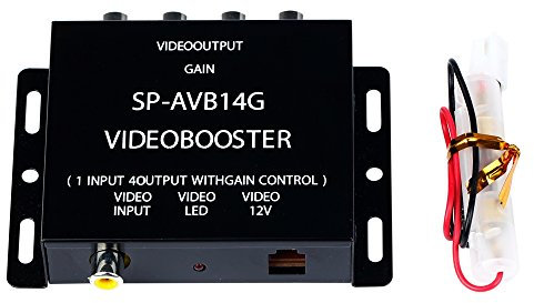 GAOHOU 1 a 4 porte RCA Video Amplificatore Splitter Box Booster per Auto DVD/TV Segnale