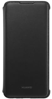 Huawei Pu Custodia Flip Cover per P Smart 2019 in Ecco Pelle, Nero