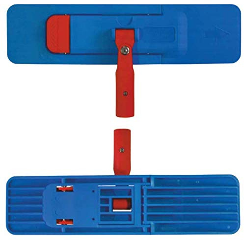 Wischmopp-Halter 50 cm – Kunststoff-Klapphalter mit drehbarem Gelenk, Bodenwischer-Halterung für Wischmopps, robust & praktisch, Blau