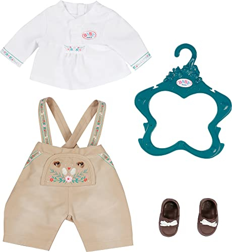 BABY Born Trachten-Outfit aus Hose, Hemd und Schuhen für 43 cm Puppen, 828755 Zapf Creation