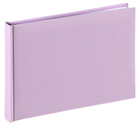 Hama Fotoalbum 24x17 cm (Fotobuch mit 36 weißen Seiten, Album mit Pergamin-Trennblättern, Photoalbum zum Selbstgestalten und Einkleben) rosa pastell
