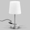 B.K.Licht - Lampe de chevet avec interrupteur à fil, douille E14, abat-jour en tissu, lampe de bureau, lampe de table, lampe de chevet chambre, lampe chevet, lampe à poser, 30,8x10cm, blanc