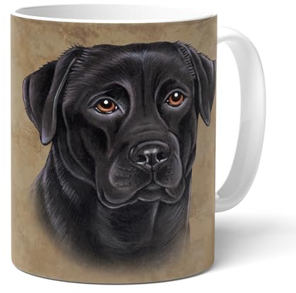 LABRADOR BLACK B (39) - Kaffeetasse, Becher, Teetasse aus hochwertiger Keramik. Kaffeebecher mit schöner Grafik und tollen Spruch in englischer Sprache.