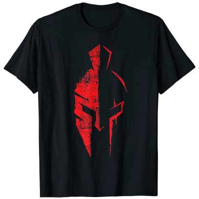 Bodybuilding Spartaner Helm Gym Kraftsport Trainings T-Shirt