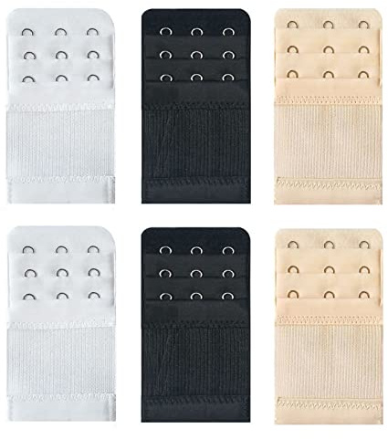 Yesmin Pack of 6 Bra Strap Extenders Extensions Elastic Extender Set