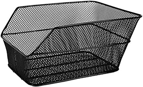 MADICKS Cestino Bici Posteriore in Rete Nero Resistente Bicicletta Unisex per Tutti I Tipi di Bici con Portapacchi Misure: 39x30x19h