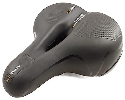Fahrradsattel Fahrrad Sattel Fahrradsitz Gel Damen Herren weich breit bequem Schwarz Gelb für Montainbike MTB E Bike