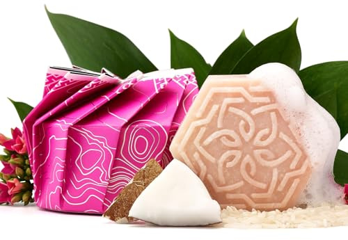 Viori Coconut Bliss Advanced Repair and Moisturizing Shampoo Bar - Made with Rice Water for Hair Growth - Handcrafted Sulfate Free Shampoo
