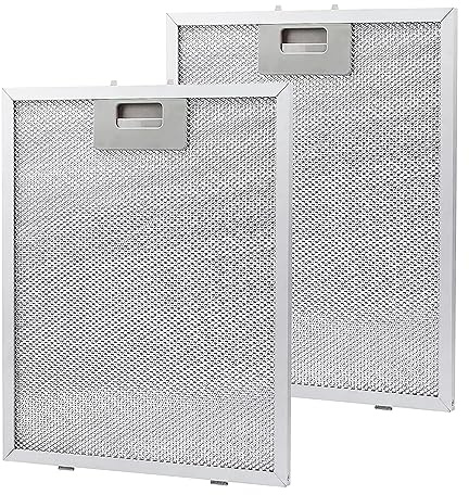 2 stycken metallfettfilter för köksfläktar, fettfilter för köksfläkt fläktar (320 x 260 x 9 mm)