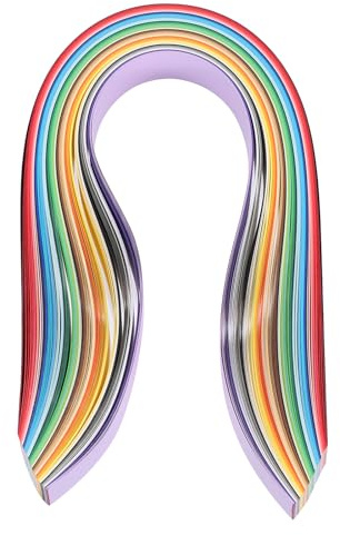 PATIKIL 180 Stück Quilling Streifen Papier 3/8(35mm) 54cm Origami Papier Quilling Streifen für Kunst DIY Handwerk 36 Farben